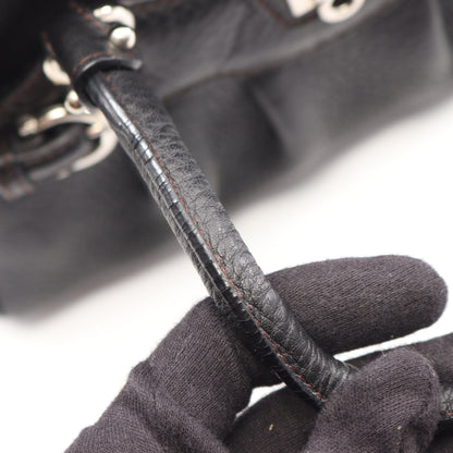 ガンチーニ ハンドバッグ レザー ブラック サルヴァトーレフェラガモ バッグ Salvatore Ferragamo