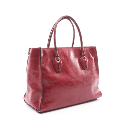 Dスタイリング ハンドバッグ トートバッグ レザー ボルドー トッズ バッグ TOD'S