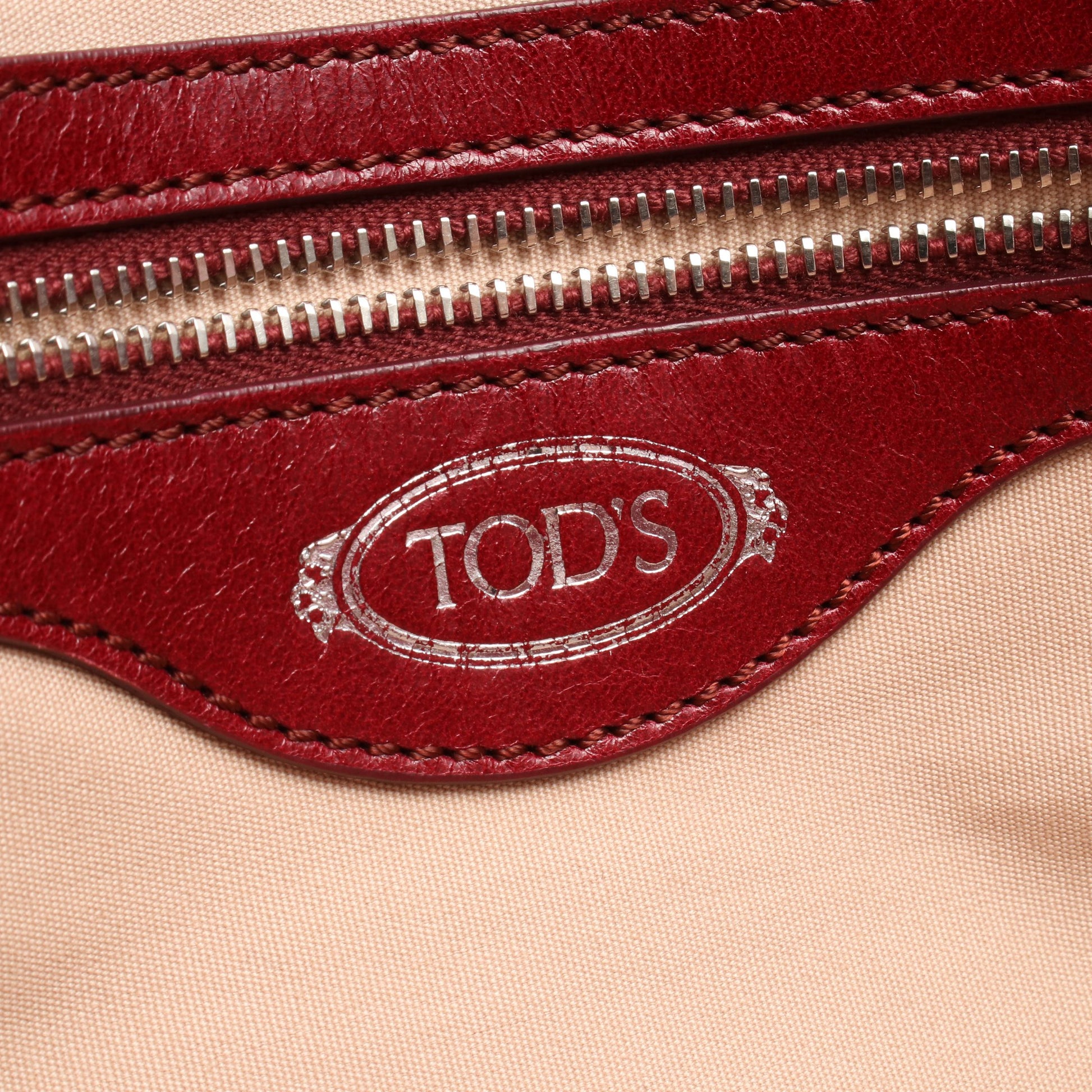 Dスタイリング ハンドバッグ トートバッグ レザー ボルドー トッズ バッグ TOD'S
