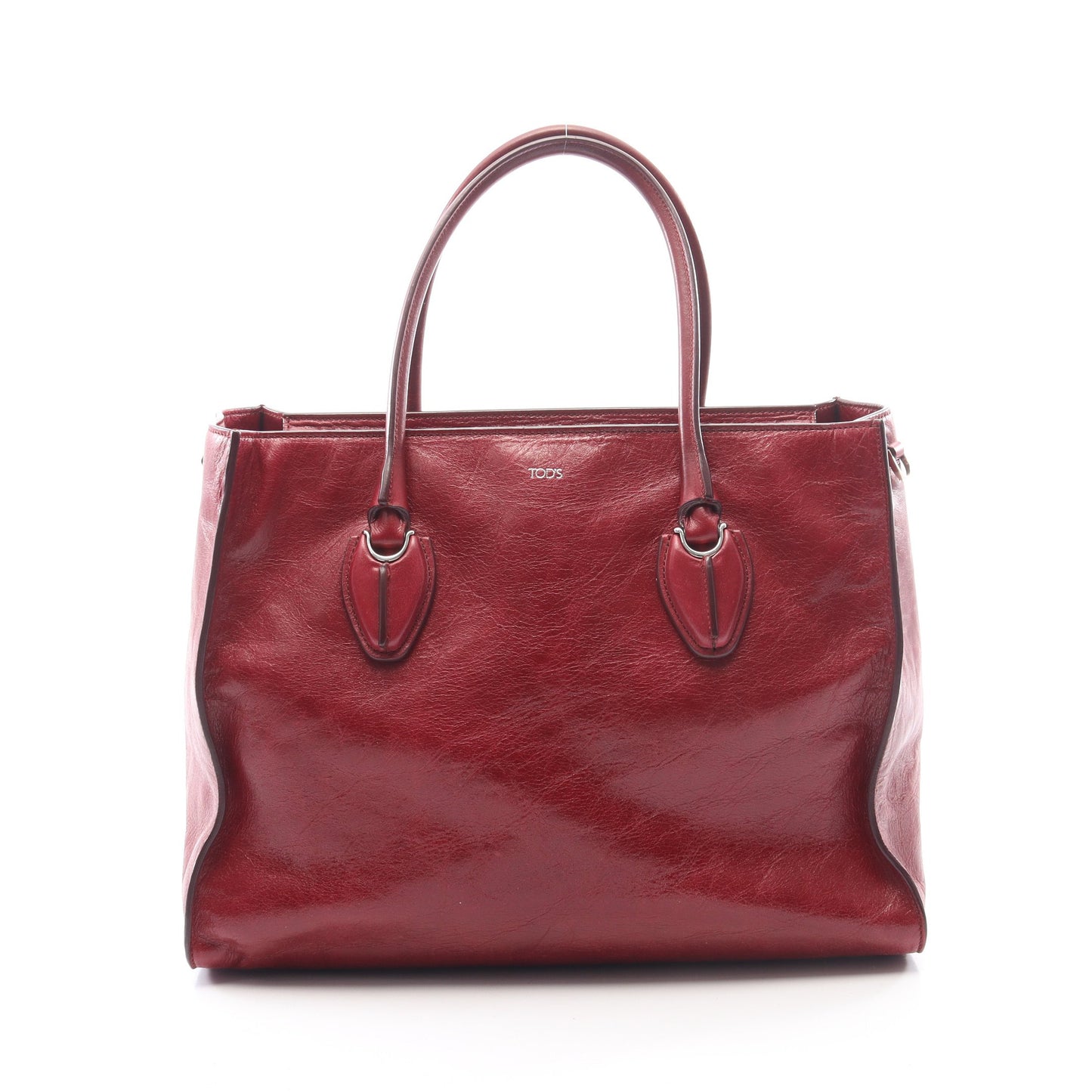 Dスタイリング ハンドバッグ トートバッグ レザー ボルドー トッズ バッグ TOD'S