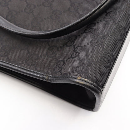 ジャッキー ショルダーバッグ トートバッグ キャンバス レザー ブラック グッチ バッグ GUCCI
