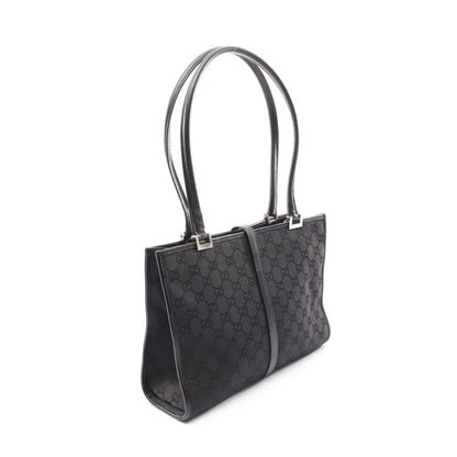 ジャッキー ショルダーバッグ トートバッグ キャンバス レザー ブラック グッチ バッグ GUCCI