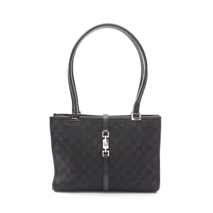 ジャッキー ショルダーバッグ トートバッグ キャンバス レザー ブラック グッチ バッグ GUCCI