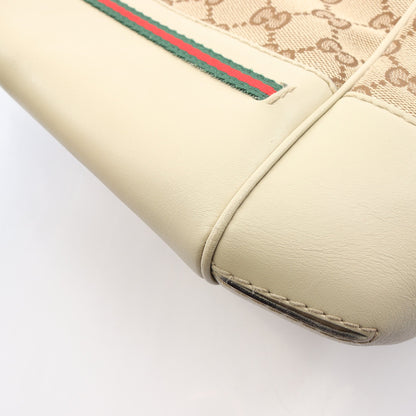 メイフェア シェリーライン GGキャンバス 2WAY ハンドバッグ トートバッグ キャンバス レザー ベージュ アイボリー グッチ バッグ GUCCI