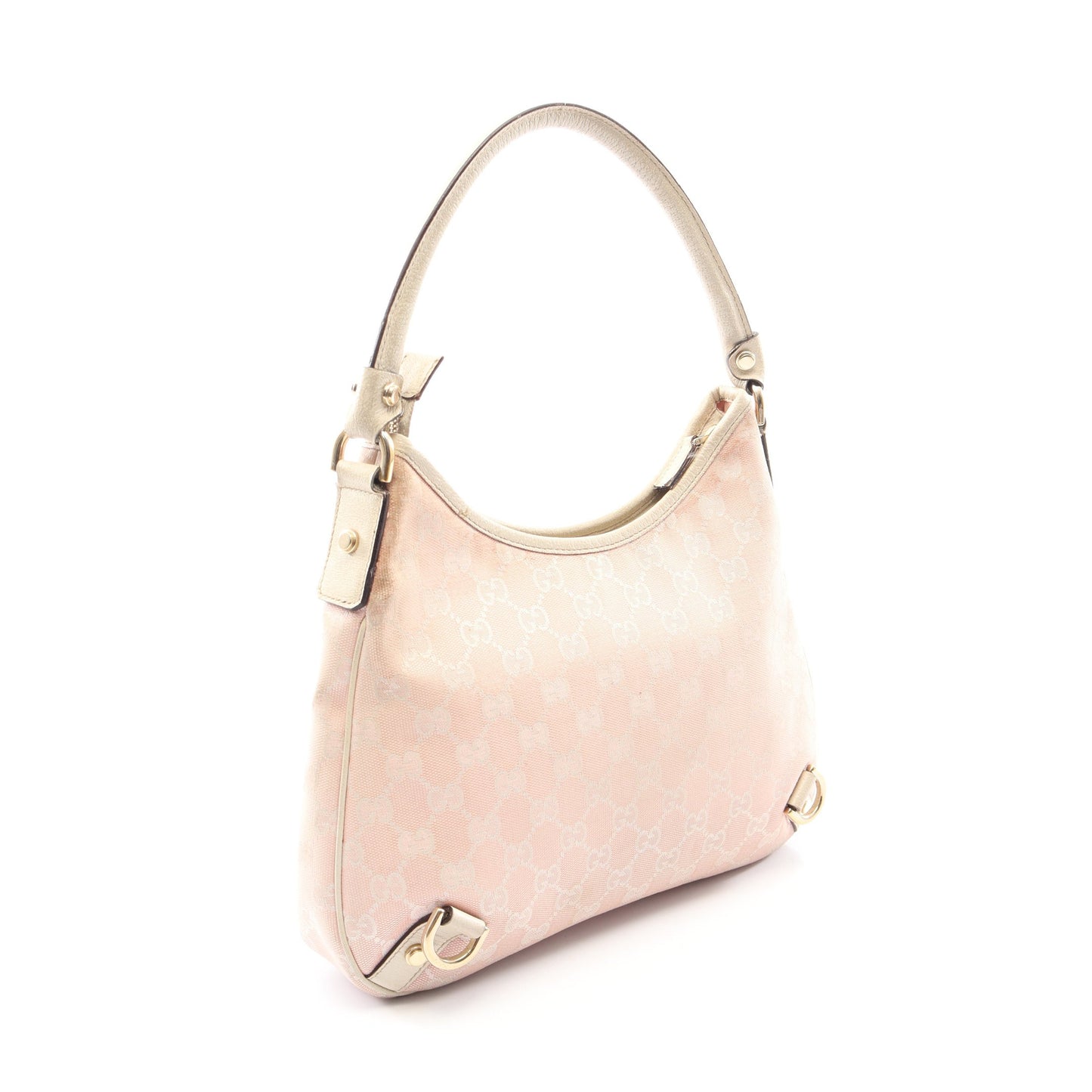 アビー GGキャンバス ワンショルダーバッグ キャンバス レザー ピンク アイボリー グッチ バッグ GUCCI