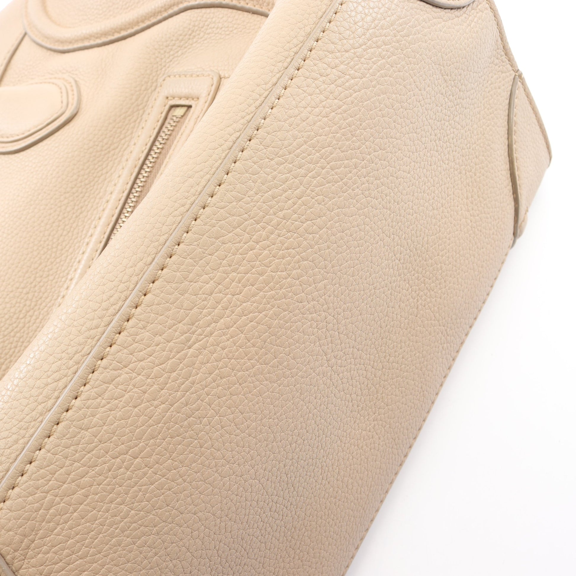 ラゲージ ミニショッパー ハンドバッグ レザー ベージュ セリーヌ バッグ CELINE