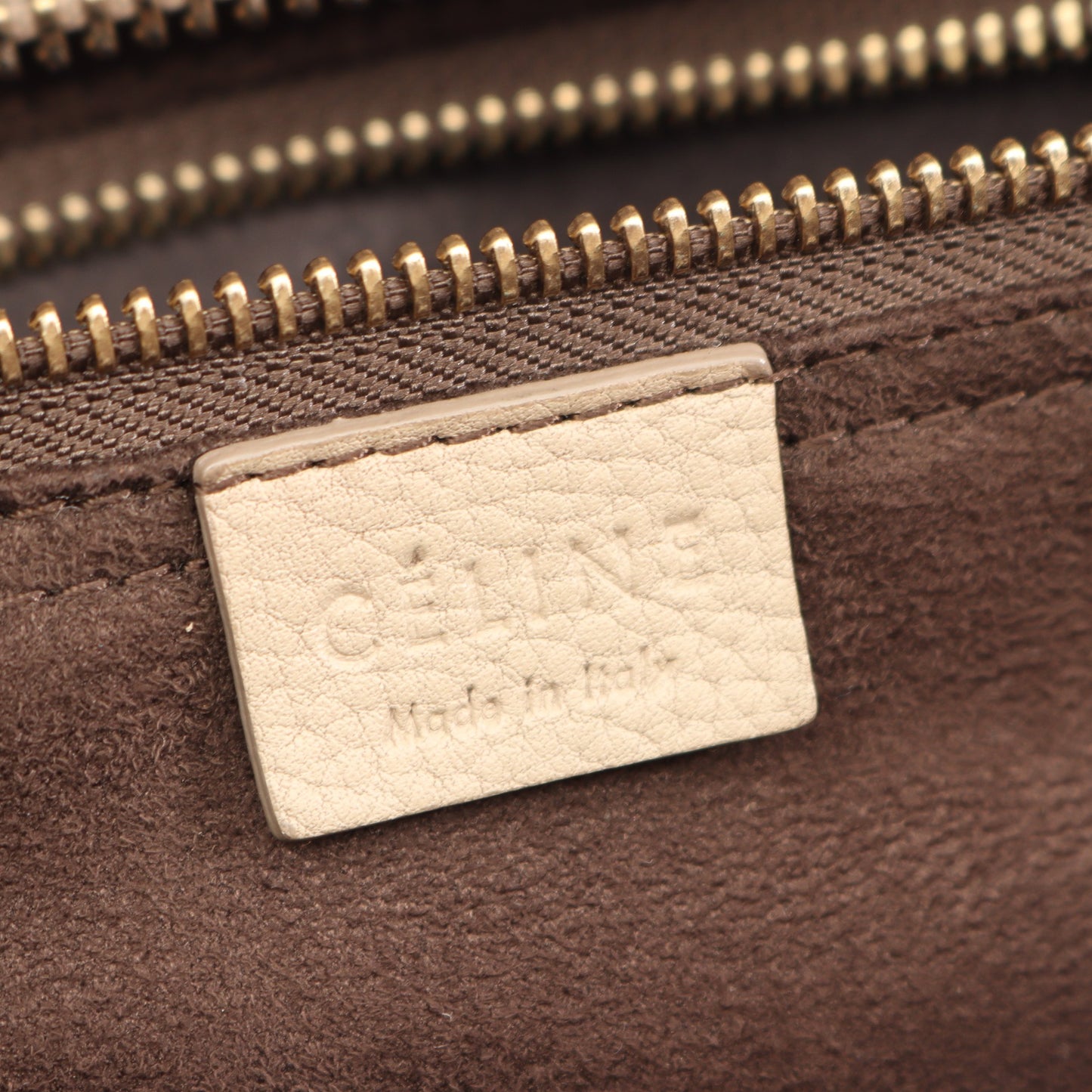 ラゲージ ミニショッパー ハンドバッグ レザー ベージュ セリーヌ バッグ CELINE