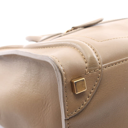 ラゲージ マイクロショッパー ハンドバッグ トートバッグ レザー グレーブラウン セリーヌ バッグ CELINE