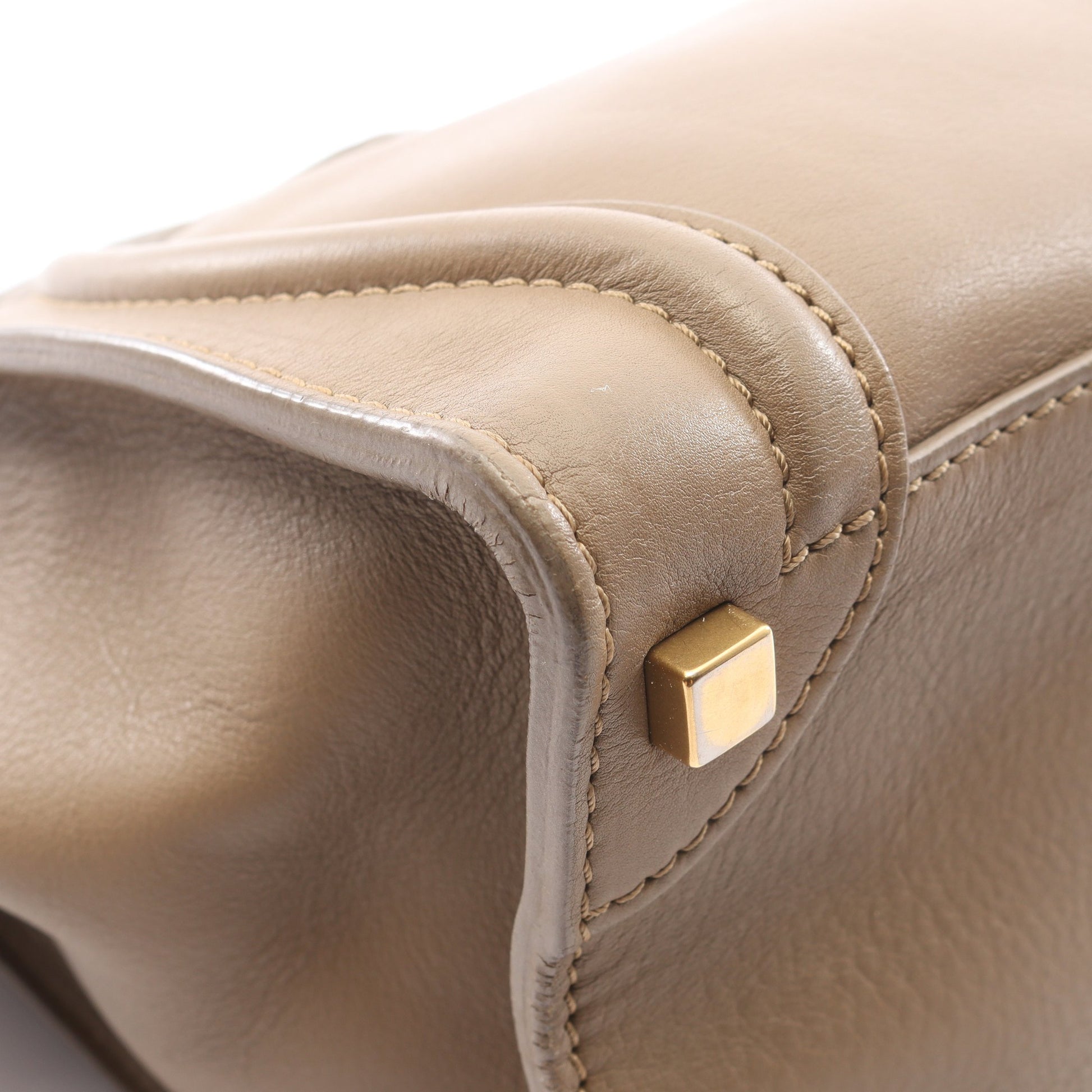 ラゲージ マイクロショッパー ハンドバッグ トートバッグ レザー グレーブラウン セリーヌ バッグ CELINE