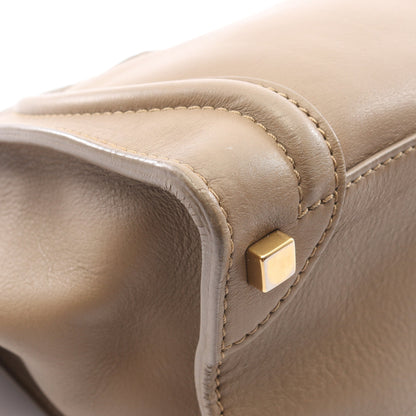 ラゲージ マイクロショッパー ハンドバッグ トートバッグ レザー グレーブラウン セリーヌ バッグ CELINE