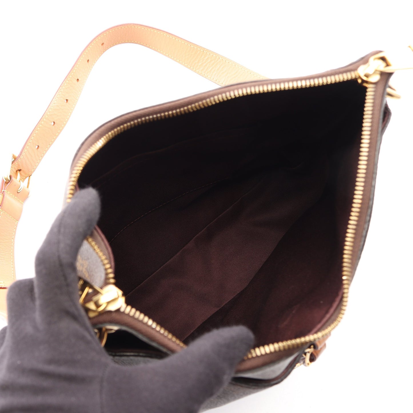 オデオン NM MM モノグラム ショルダーバッグ PVC レザー ブラウン ルイヴィトン バッグ LOUIS VUITTON