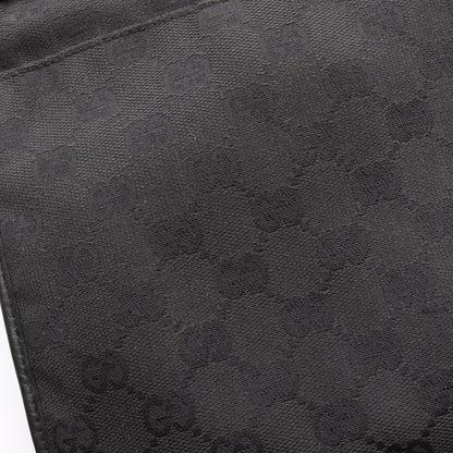 GGキャンバス ショルダーバッグ キャンバス レザー ブラック グッチ バッグ GUCCI