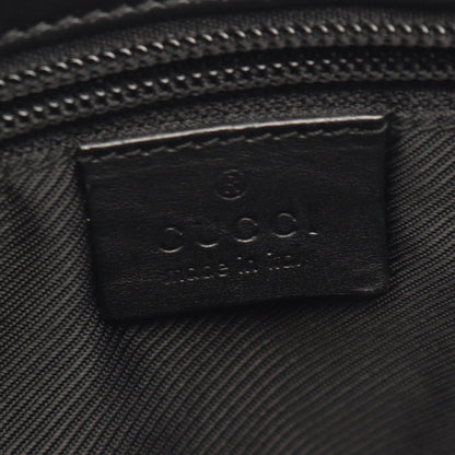 GGキャンバス ショルダーバッグ キャンバス レザー ブラック グッチ バッグ GUCCI