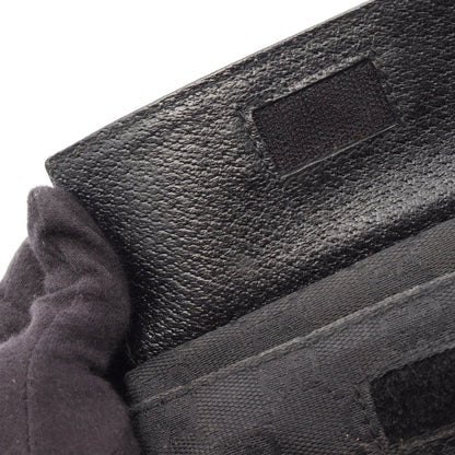 GGキャンバス ボディバッグ ウエストバッグ キャンバス レザー ブラック グッチ バッグ GUCCI