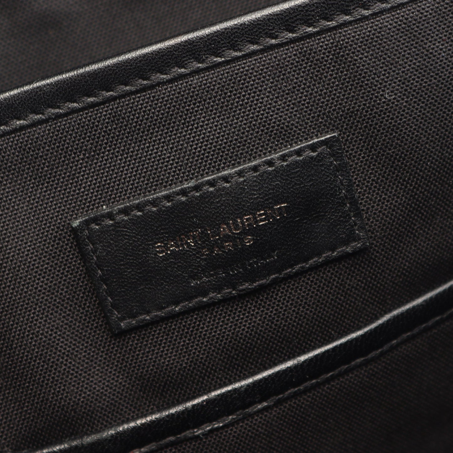 ロゴ刺繍 バックパック リュックサック コーデュロイ ダークブルー イエロー サンローランパリ バッグ SAINT LAURENT PARIS