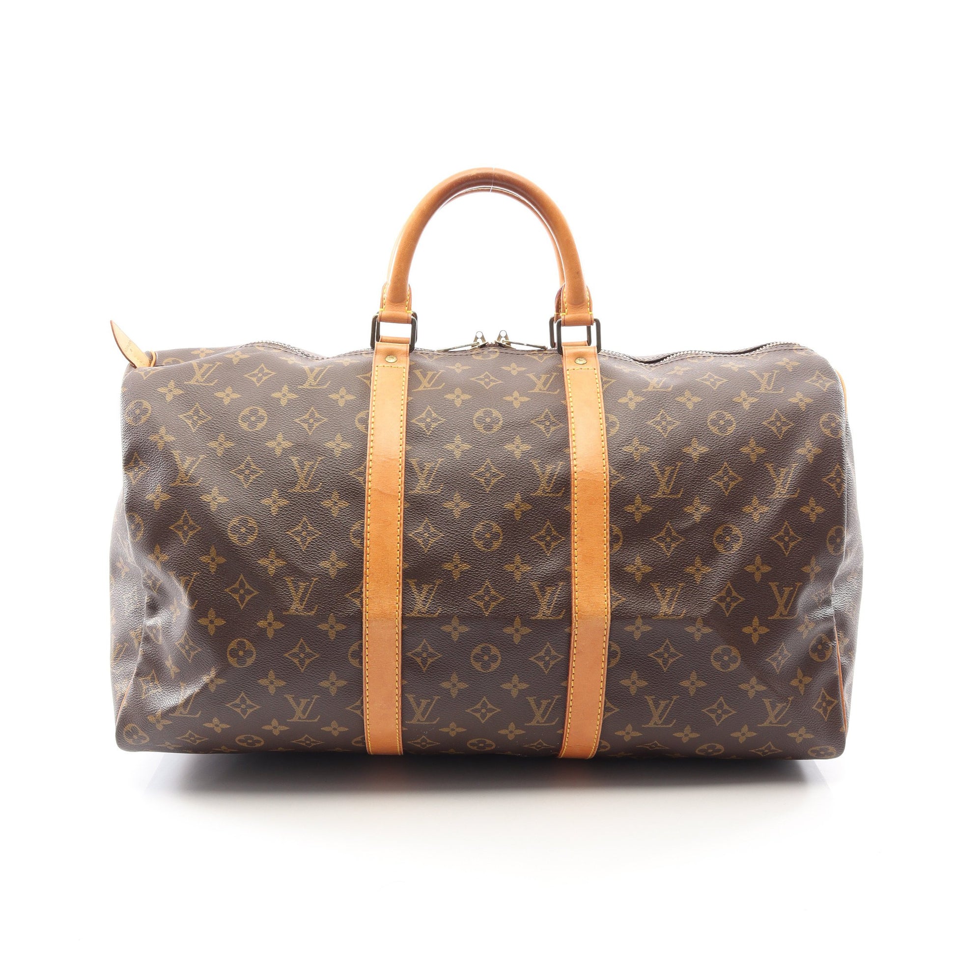 キーポル50 モノグラム ボストンバッグ PVC レザー ブラウン ルイヴィトン バッグ LOUIS VUITTON