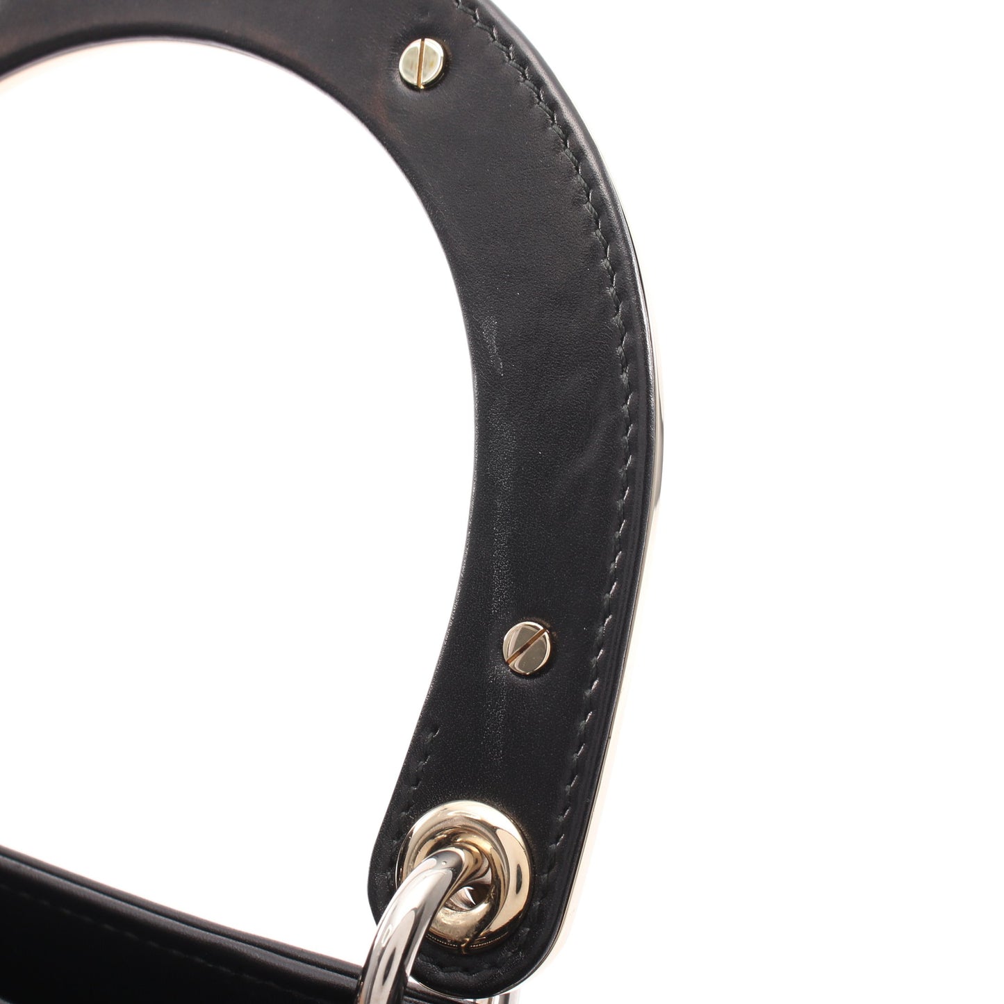 レディディオール ラージ ワッペン 2WAY ハンドバッグ レザー ブラック マルチカラー クリスチャンディオール バッグ Christian Dior