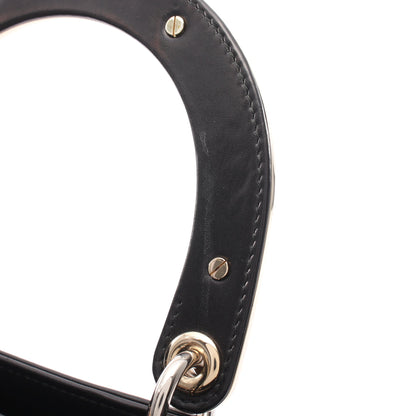 レディディオール ラージ ワッペン 2WAY ハンドバッグ レザー ブラック マルチカラー クリスチャンディオール バッグ Christian Dior