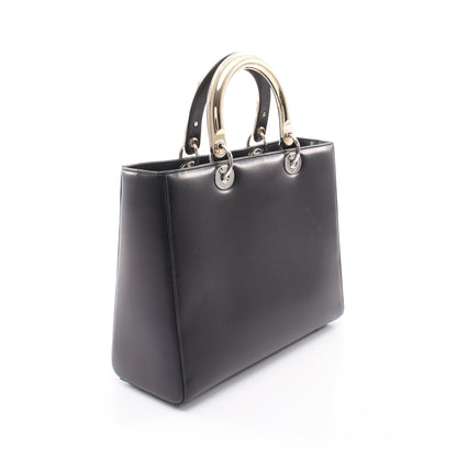 レディディオール ラージ ワッペン 2WAY ハンドバッグ レザー ブラック マルチカラー クリスチャンディオール バッグ Christian Dior