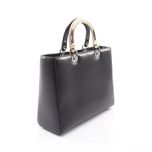 レディディオール ラージ ワッペン 2WAY ハンドバッグ レザー ブラック マルチカラー クリスチャンディオール バッグ Christian Dior