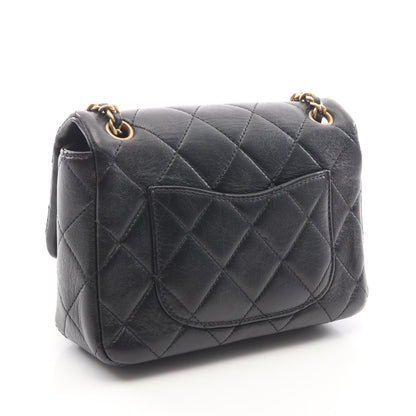 ミニマトラッセ チェーンショルダーバッグ ラムスキン ブラック ゴールド金具 シャネル バッグ CHANEL