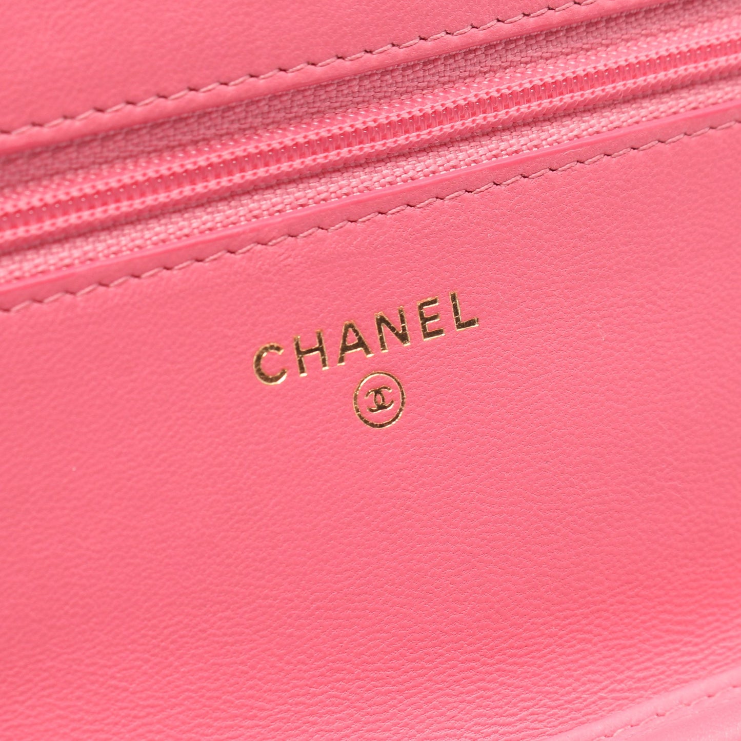 マトラッセ ダブルピース チェーンウォレット ラムスキン ピンク ゴールド金具 シャネル バッグ CHANEL