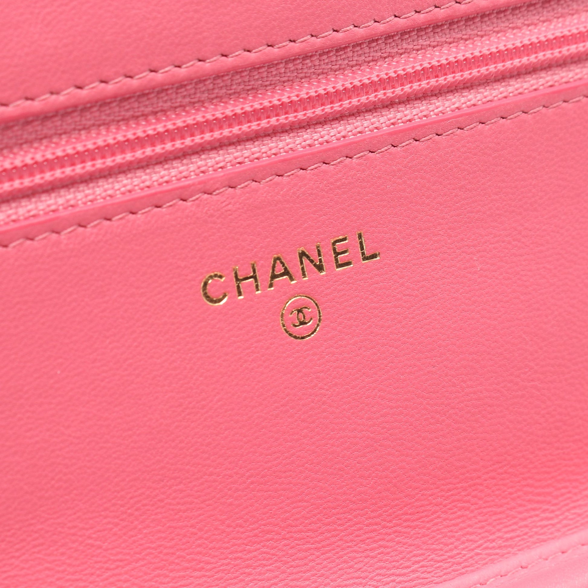 マトラッセ ダブルピース チェーンウォレット ラムスキン ピンク ゴールド金具 シャネル バッグ CHANEL