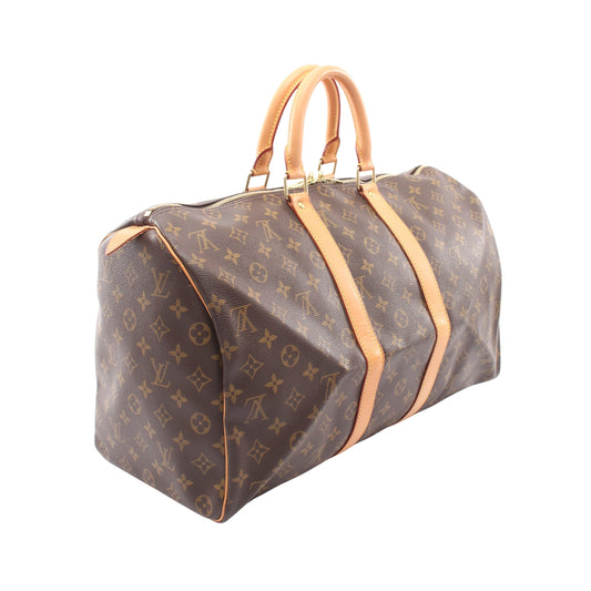 キーポル45 モノグラム ボストンバッグ PVC レザー ブラウン ルイヴィトン バッグ LOUIS VUITTON