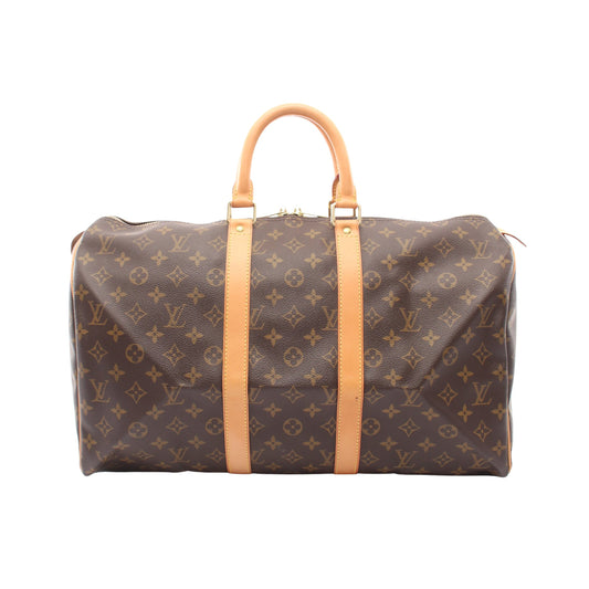 キーポル45 モノグラム ボストンバッグ PVC レザー ブラウン ルイヴィトン バッグ LOUIS VUITTON