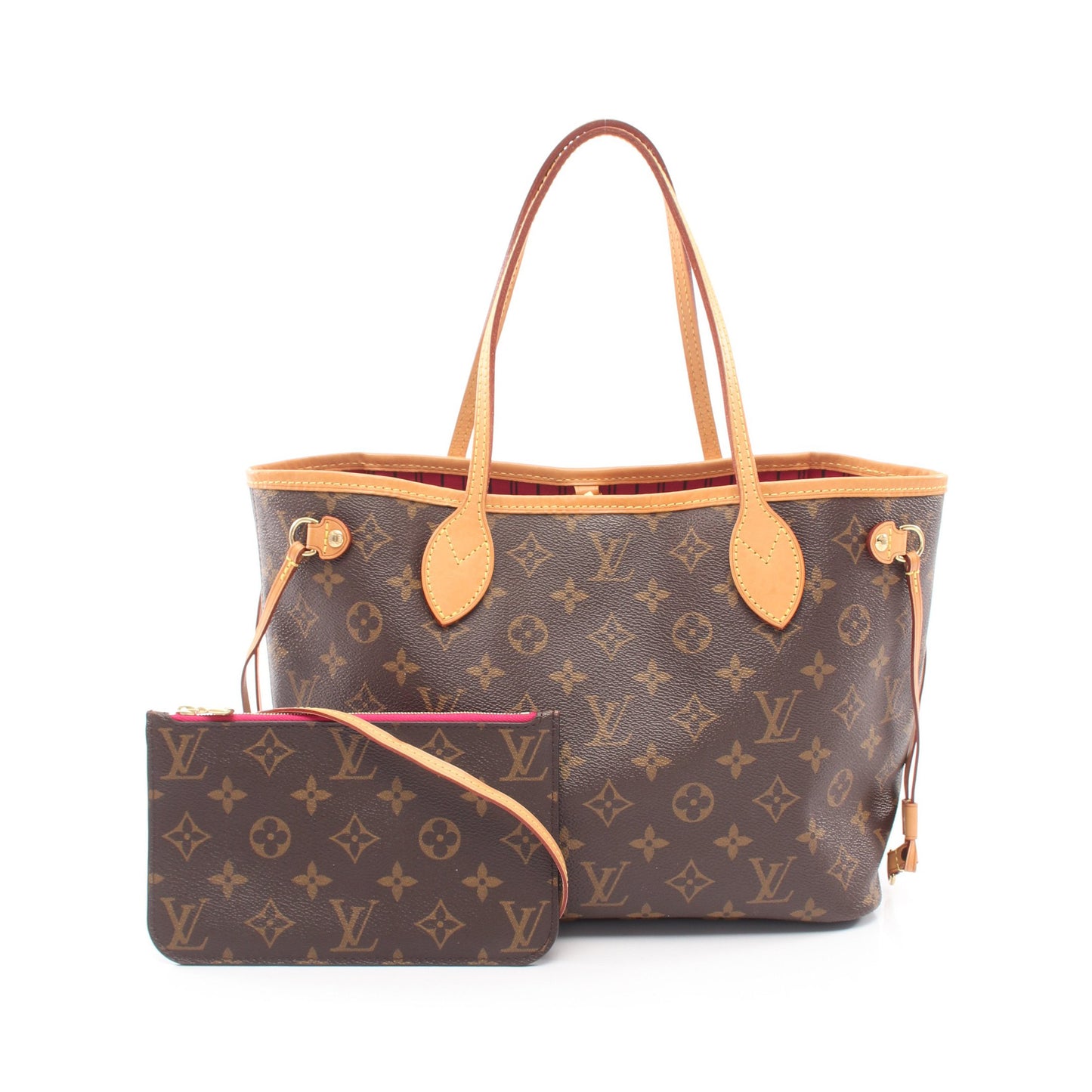 ネヴァーフルPM モノグラム ピヴォワンヌ ハンドバッグ トートバッグ PVC レザー ブラウン ルイヴィトン バッグ LOUIS VUITTON