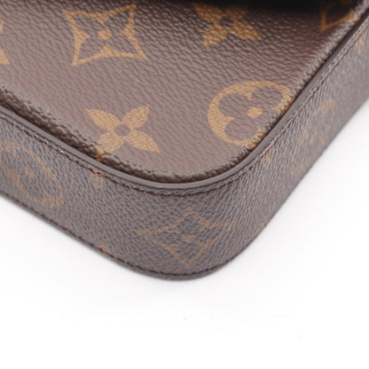 ミュルティ ポシェット フェリシー モノグラム ショルダーバッグ PVC ブラウン ダークグリーン ルイヴィトン バッグ LOUIS VUITTON