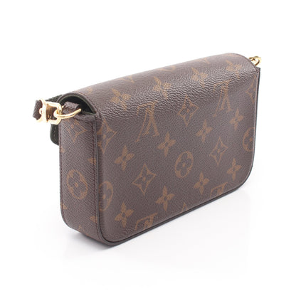 ミュルティ ポシェット フェリシー モノグラム ショルダーバッグ PVC ブラウン ダークグリーン ルイヴィトン バッグ LOUIS VUITTON