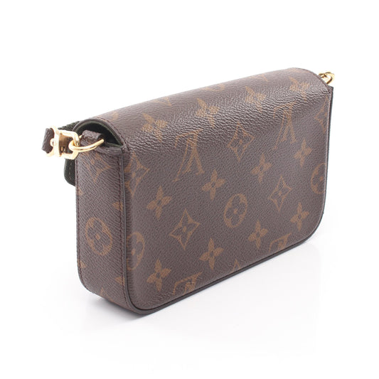 ミュルティ ポシェット フェリシー モノグラム ショルダーバッグ PVC ブラウン ダークグリーン ルイヴィトン バッグ LOUIS VUITTON