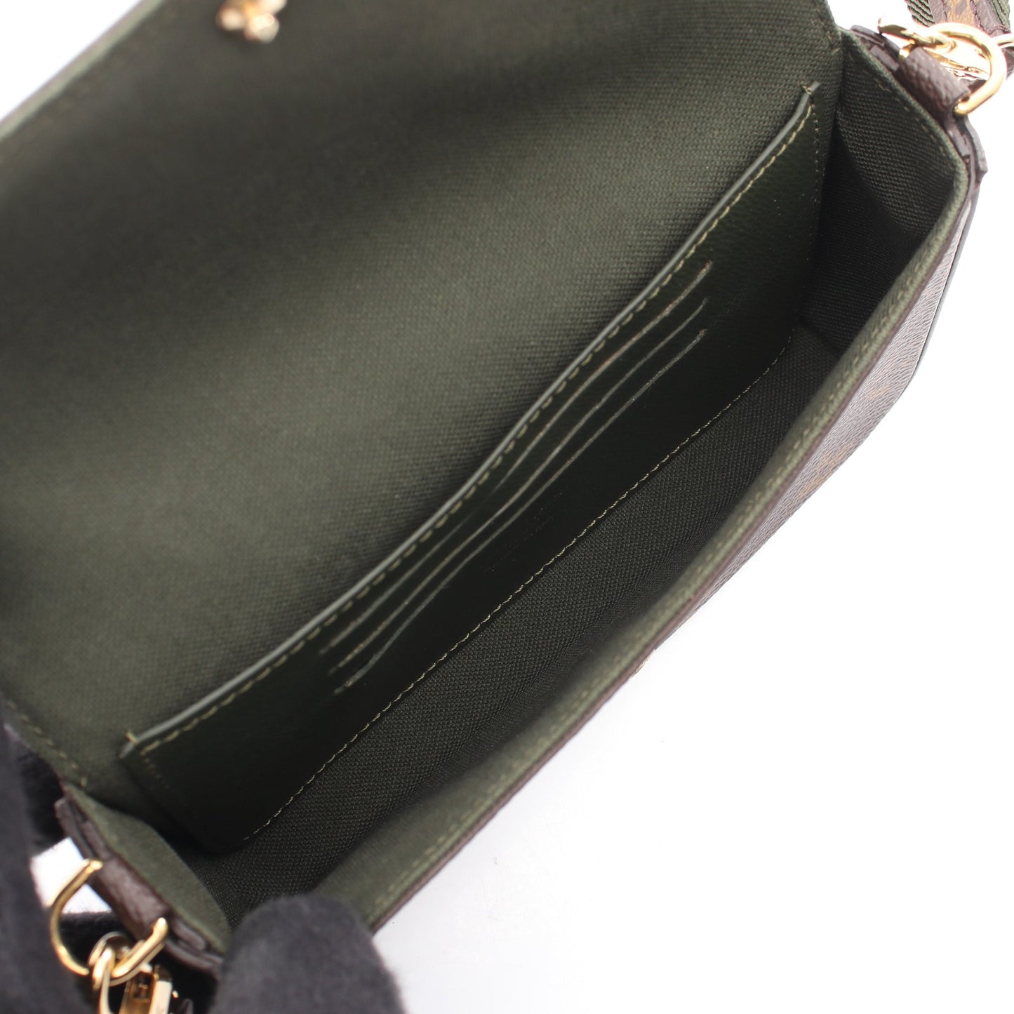 ミュルティ ポシェット フェリシー モノグラム ショルダーバッグ PVC ブラウン ダークグリーン ルイヴィトン バッグ LOUIS VUITTON