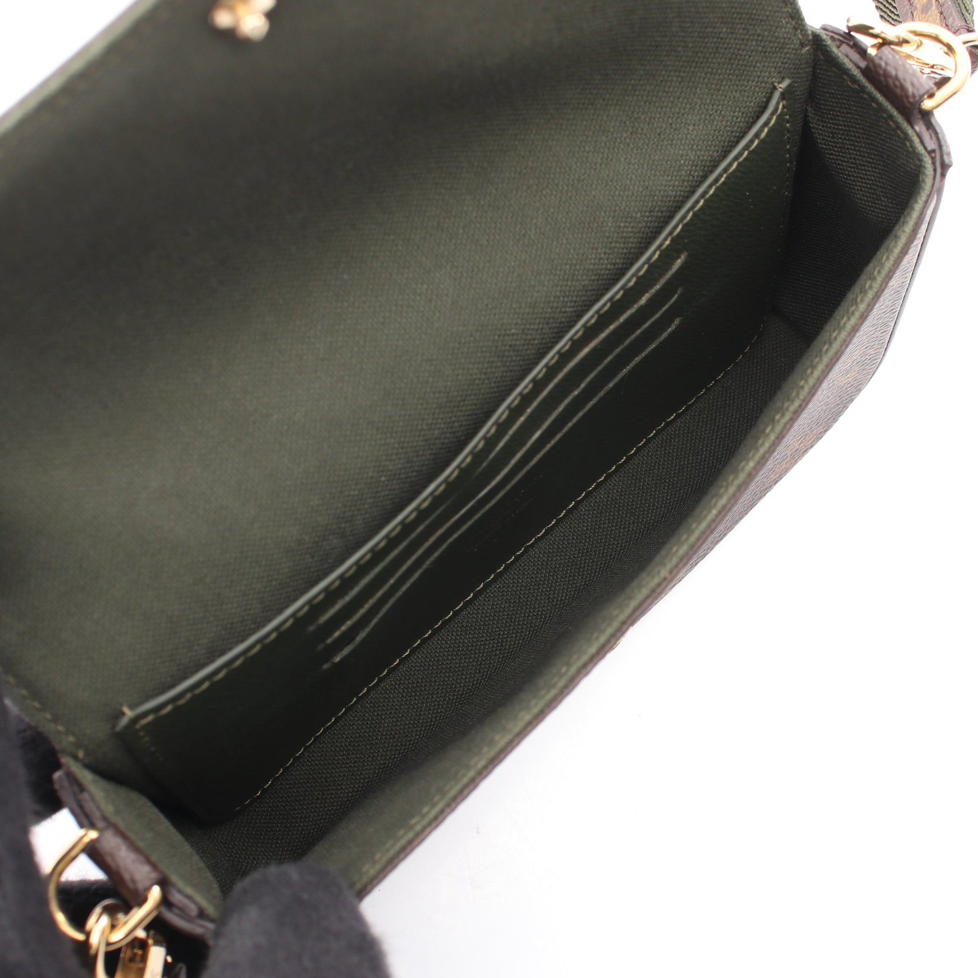 ミュルティ ポシェット フェリシー モノグラム ショルダーバッグ PVC ブラウン ダークグリーン ルイヴィトン バッグ LOUIS VUITTON