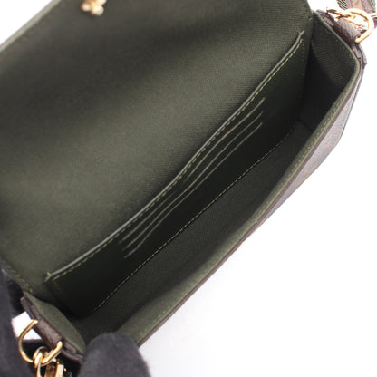 ミュルティ ポシェット フェリシー モノグラム ショルダーバッグ PVC ブラウン ダークグリーン ルイヴィトン バッグ LOUIS VUITTON
