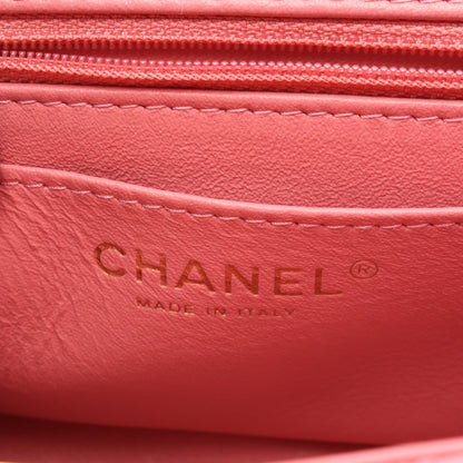 ミニマトラッセ チェーンショルダーバッグ ラムスキン ピンク ゴールド金具 シャネル バッグ CHANEL