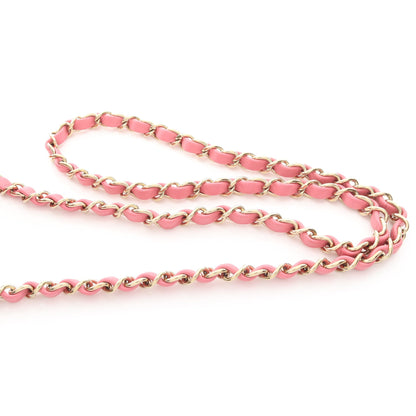 ミニマトラッセ チェーンショルダーバッグ ラムスキン ピンク ゴールド金具 シャネル バッグ CHANEL