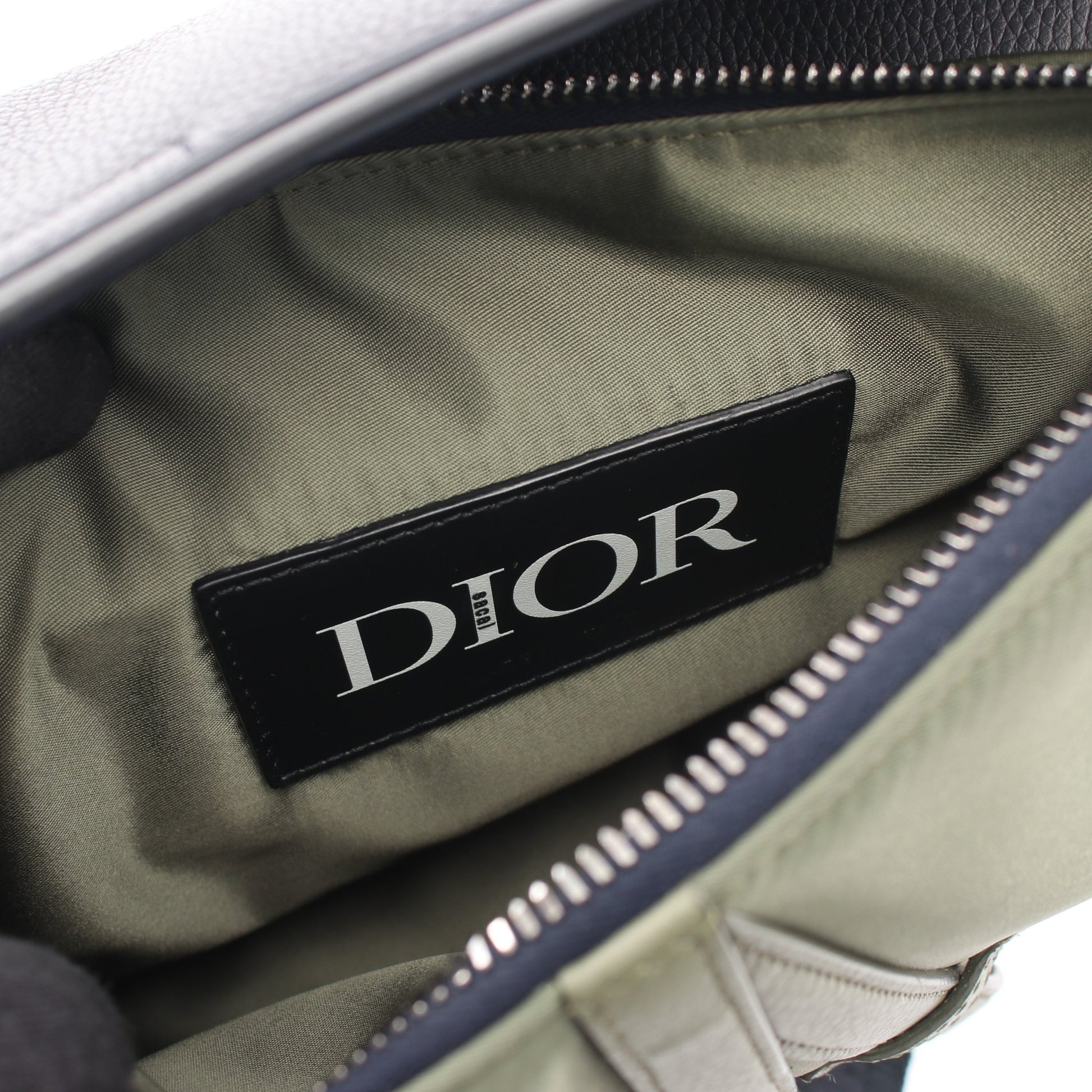 DIOR × sacai SADDLE サドル ボディバッグ ナイロン レザー カーキグリーン ダークグレー クリスチャンディオール バッグ Christian Dior