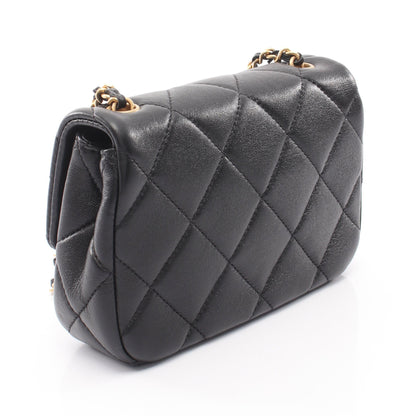 ミニマトラッセ チェーンショルダーバッグ ラムスキン ブラック ゴールド金具 シャネル バッグ CHANEL