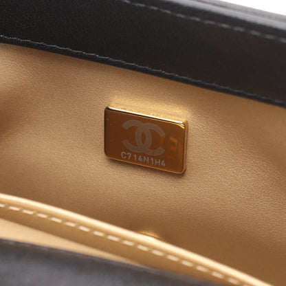 ミニマトラッセ チェーンショルダーバッグ ラムスキン ブラック ゴールド金具 シャネル バッグ CHANEL