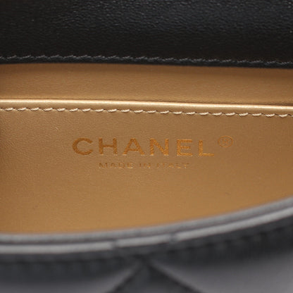 ミニマトラッセ チェーンショルダーバッグ ラムスキン ブラック ゴールド金具 シャネル バッグ CHANEL