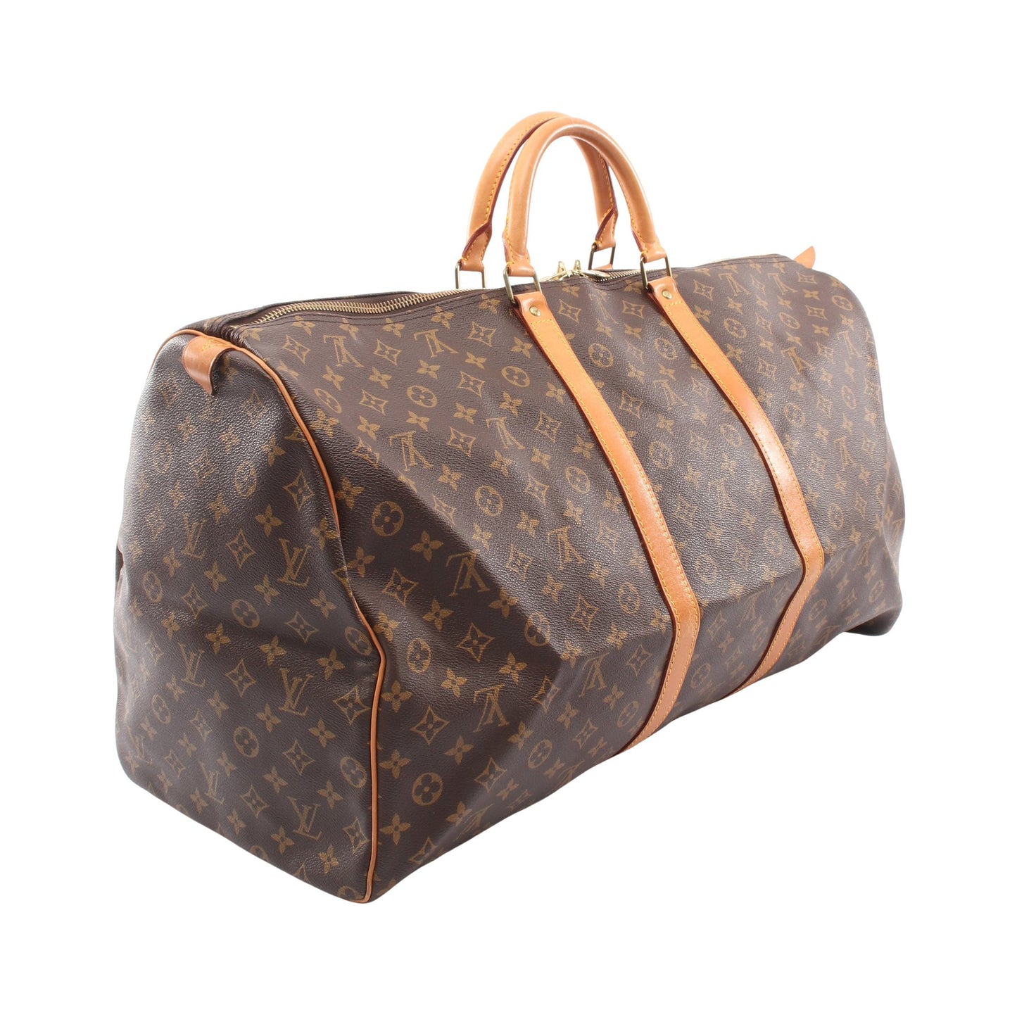 キーポル60 モノグラム ボストンバッグ PVC レザー ブラウン ルイヴィトン バッグ LOUIS VUITTON