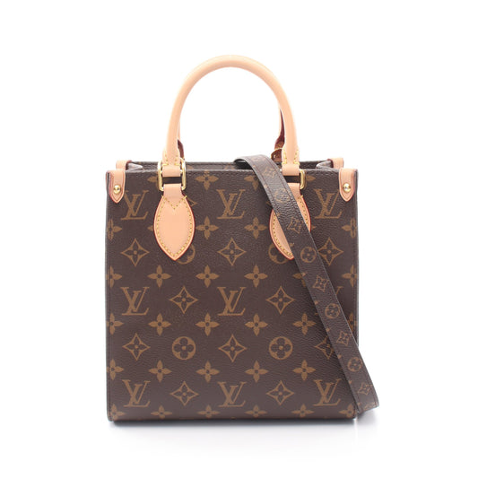 サックプラBB モノグラム 2WAY ハンドバッグ PVC レザー ブラウン ルイヴィトン バッグ LOUIS VUITTON