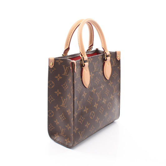 サックプラBB モノグラム 2WAY ハンドバッグ PVC レザー ブラウン ルイヴィトン バッグ LOUIS VUITTON
