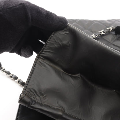 マトラッセ チェーンショルダーバッグ チェーントートバッグ レザー ブラック シルバー金具 シャネル バッグ CHANEL