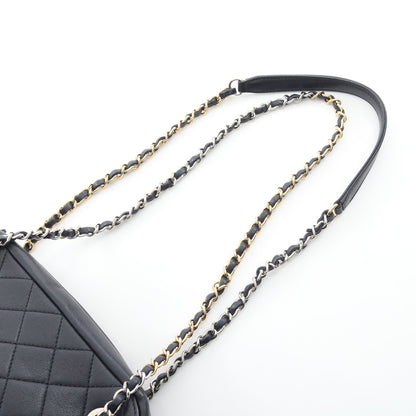 マトラッセ カメラバッグ チェーンショルダーバッグ レザー ネイビー コンビ金具 シャネル バッグ CHANEL