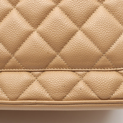 復刻トート ハンドバッグ トートバッグ キャビアスキン ベージュ ゴールド金具 シャネル バッグ CHANEL