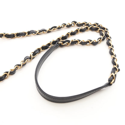 マトラッセ スモールフラップ チェーンショルダーバッグ ラムスキン ブラック ゴールド金具 シャネル バッグ CHANEL