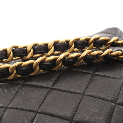 マトラッセ ターンロック チェーン バックパック リュックサック ラムスキン ブラック ゴールド金具 シャネル バッグ CHANEL